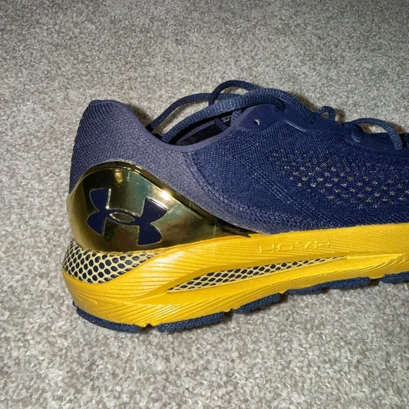 Notre Dame Under Armour Blue and Gold Athletic Shoes - Picture 4 of 7